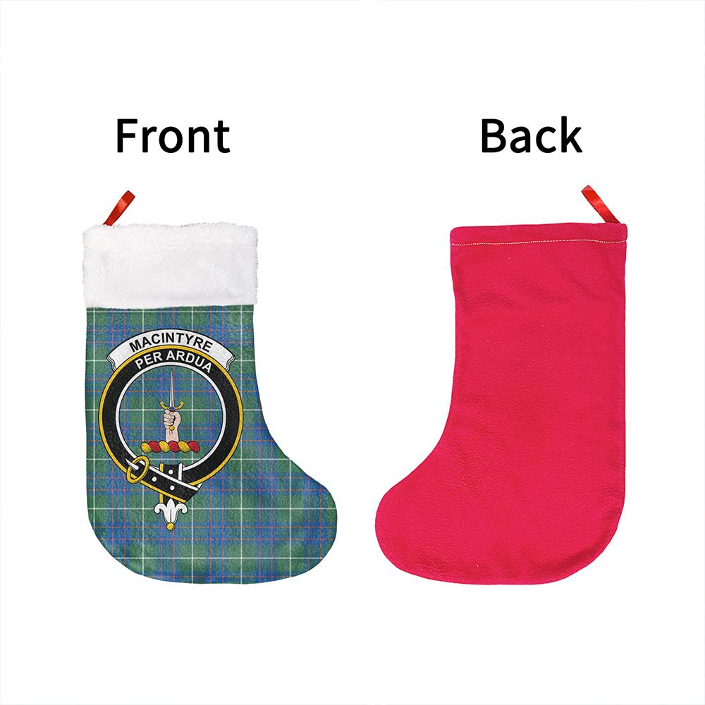 MacIntyre Hunting Ancient Tartan Classic Crest Christmas Sock