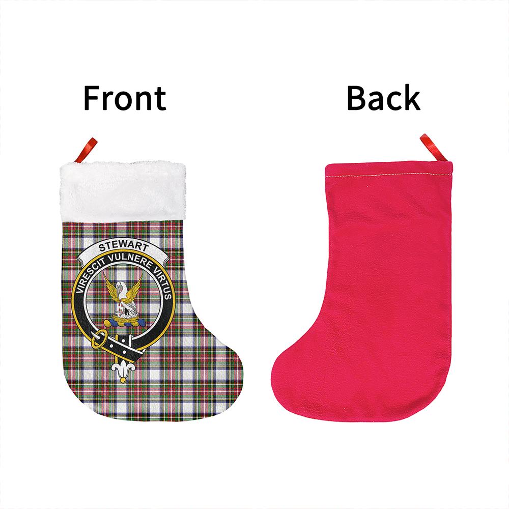 Stewart Dress Modern Tartan Classic Crest Christmas Sock