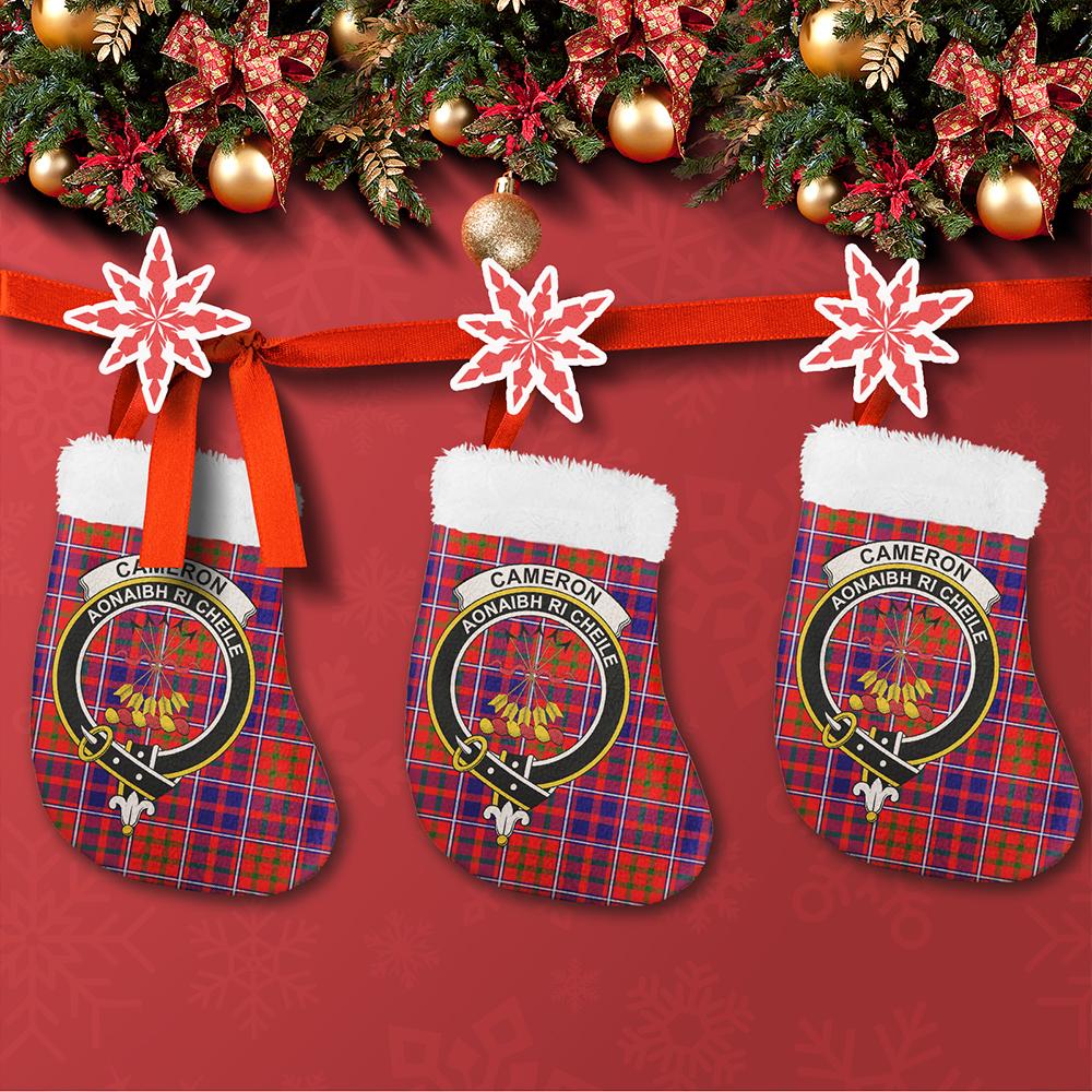 Cameron of Lochiel Modern Tartan Classic Crest Christmas Sock