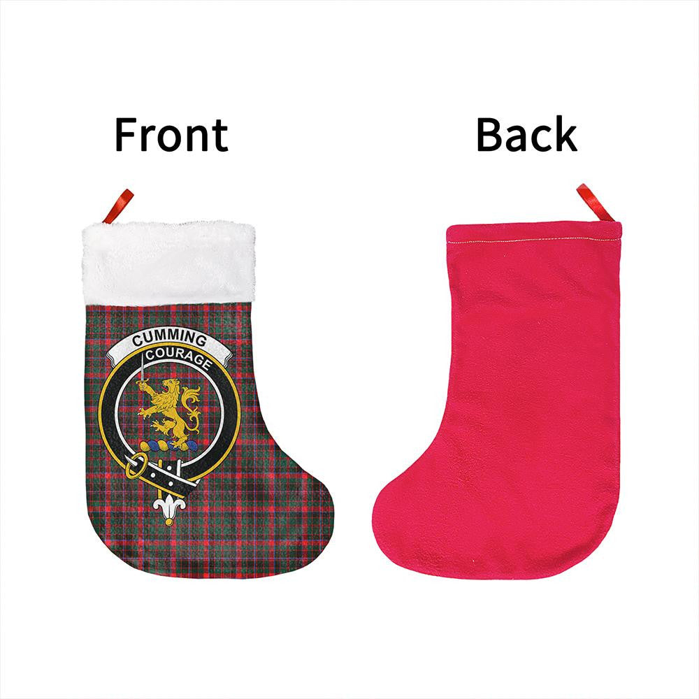 Cumming Hunting Modern Tartan Classic Crest Christmas Sock