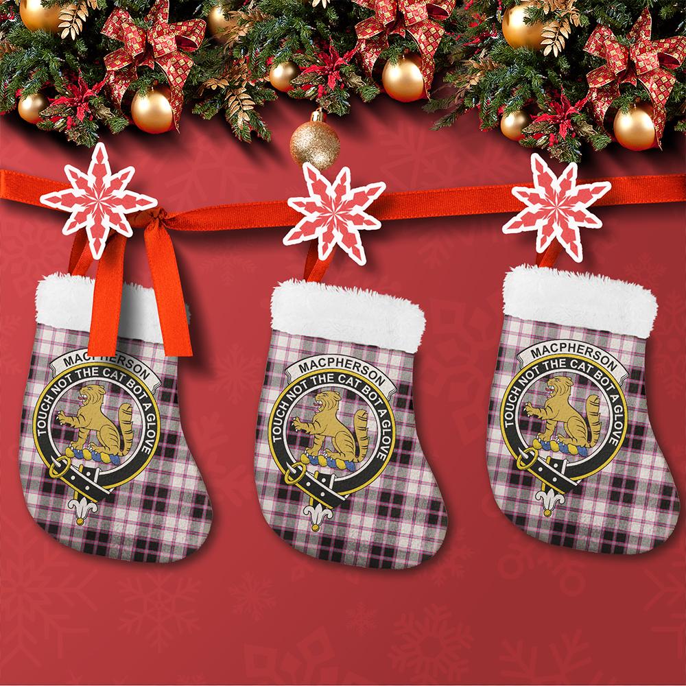 MacPherson Hunting Modern Tartan Classic Crest Christmas Sock