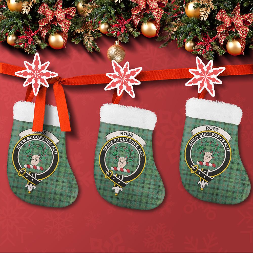 Ross Hunting Ancient Tartan Classic Crest Christmas Sock