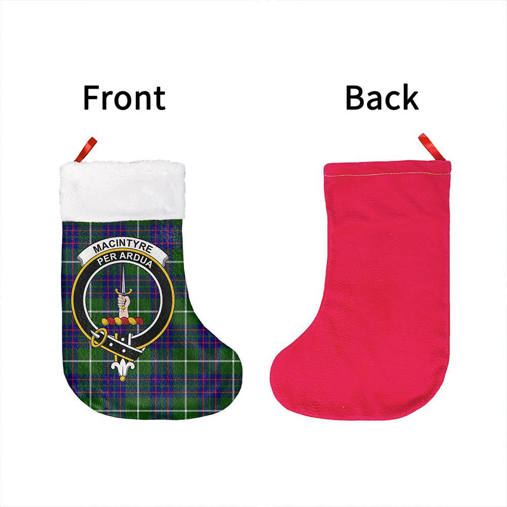 MacIntyre Hunting Modern Tartan Classic Crest Christmas Sock