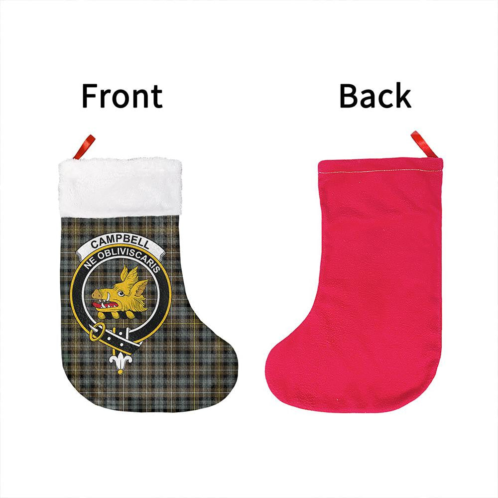 Campbell Argyll Weathered Tartan Classic Crest Christmas Sock