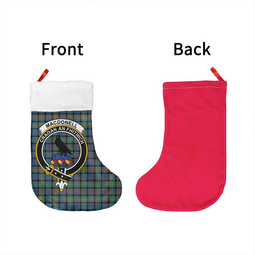 MacDonnell of Glengarry Ancient Tartan Classic Crest Christmas Sock