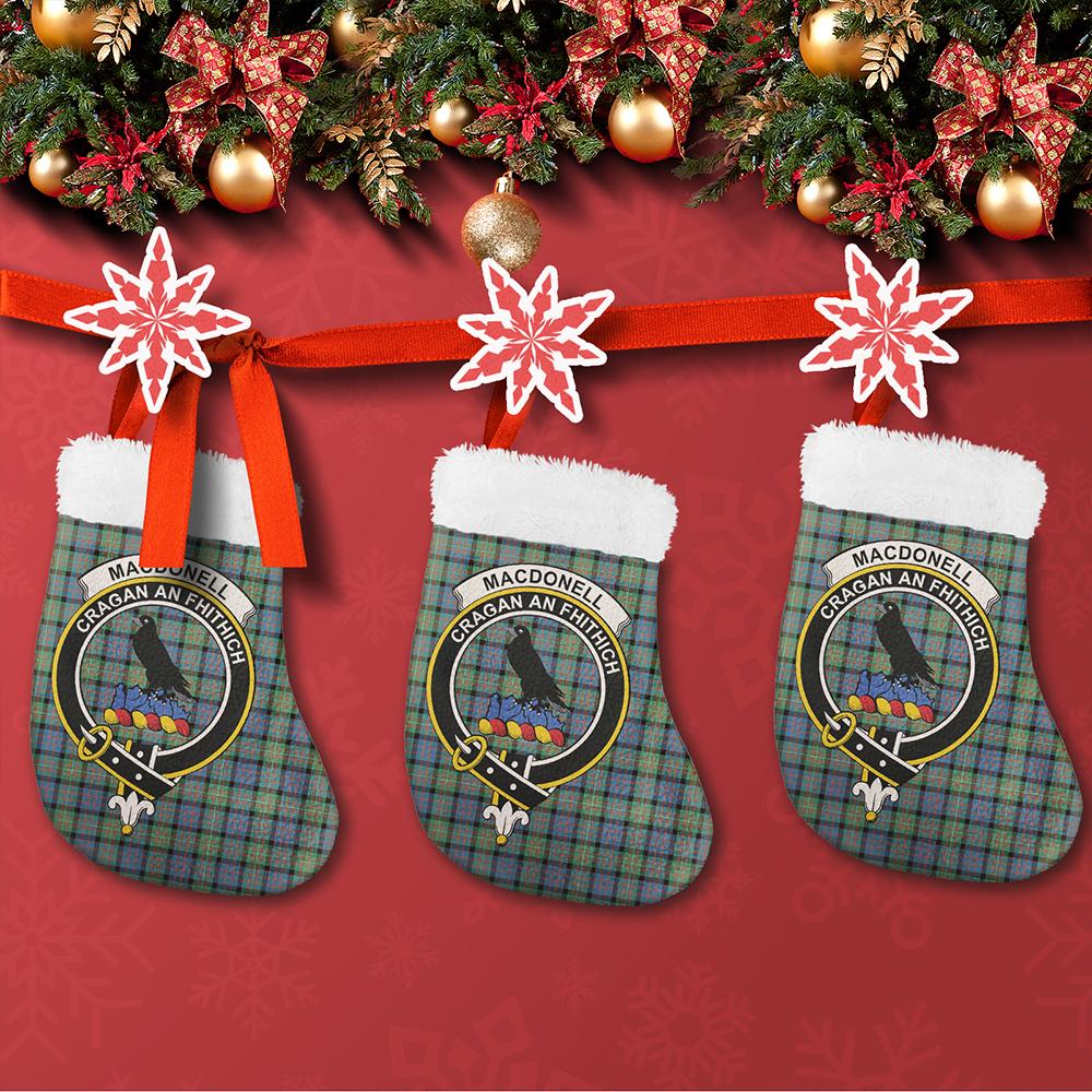 MacDonnell of Glengarry Ancient Tartan Classic Crest Christmas Sock