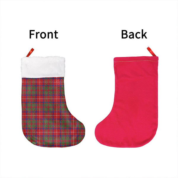 Shaw Red Modern Tartan Classic Christmas Sock