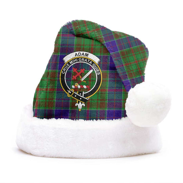 Adam Clan Christmas Hat, Scottish Tartan Adam Clan Christmas Hat Crest Style
