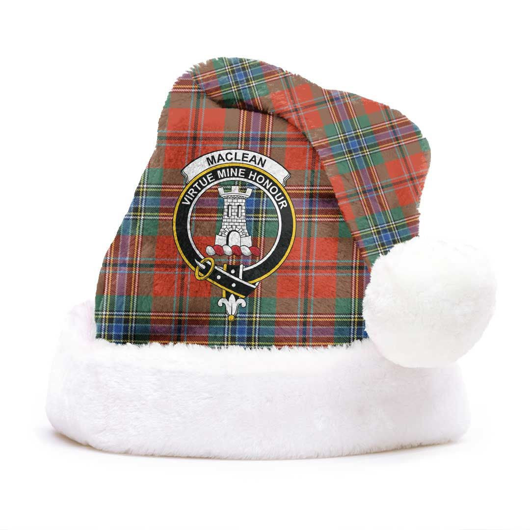 MacLean of Duart Ancient Clan Christmas Hat, Scottish Tartan MacLean of Duart Ancient Clan Christmas Hat Crest Style