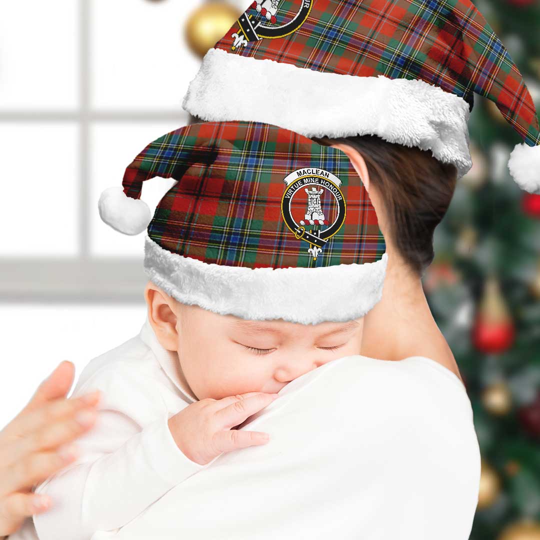 MacLean of Duart Ancient Clan Christmas Hat, Scottish Tartan MacLean of Duart Ancient Clan Christmas Hat Crest Style