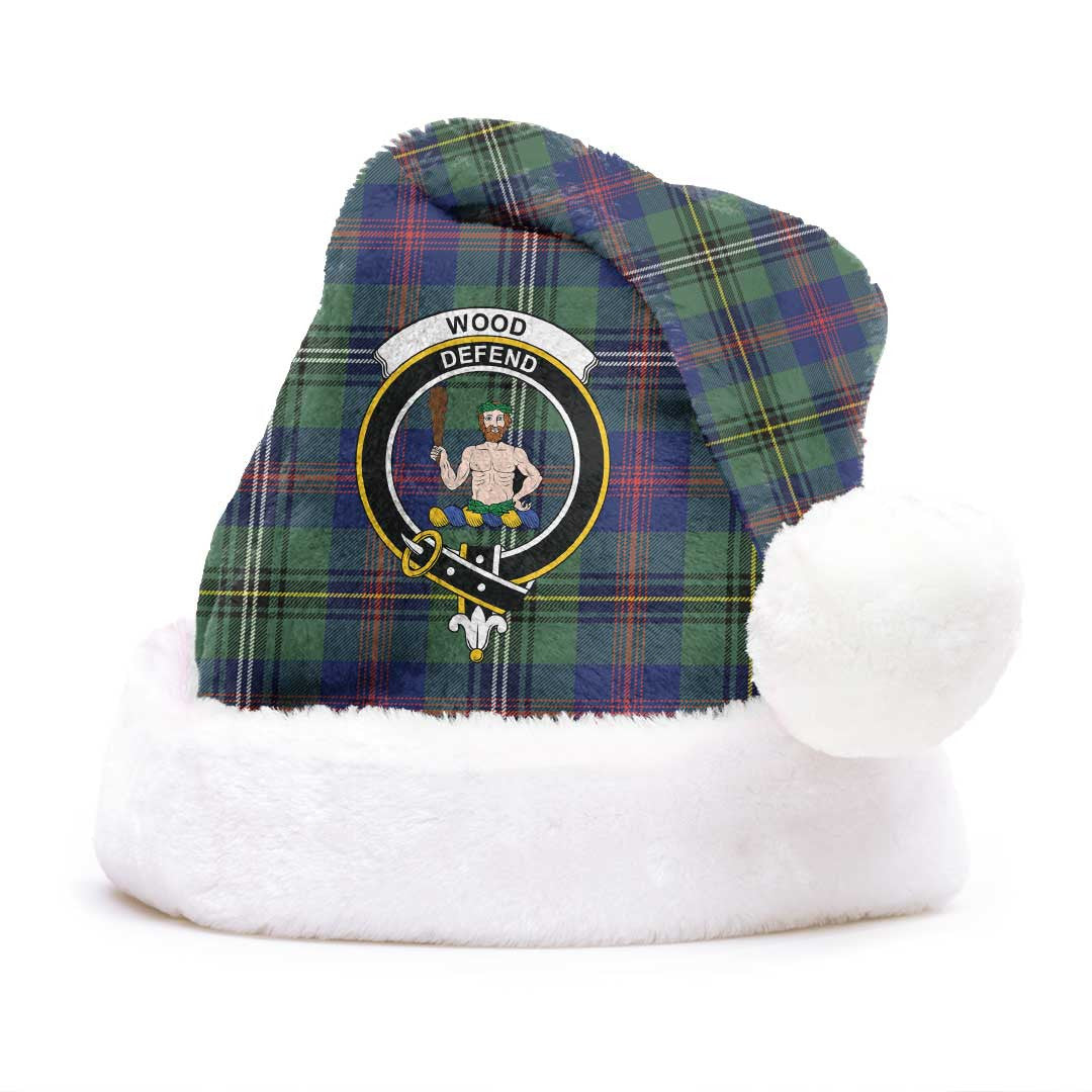 Wood Modern Clan Christmas Hat, Scottish Tartan Wood Modern Clan Christmas Hat Crest Style