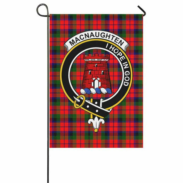 MacNaughten Tartan Classic Crest Garden Flag