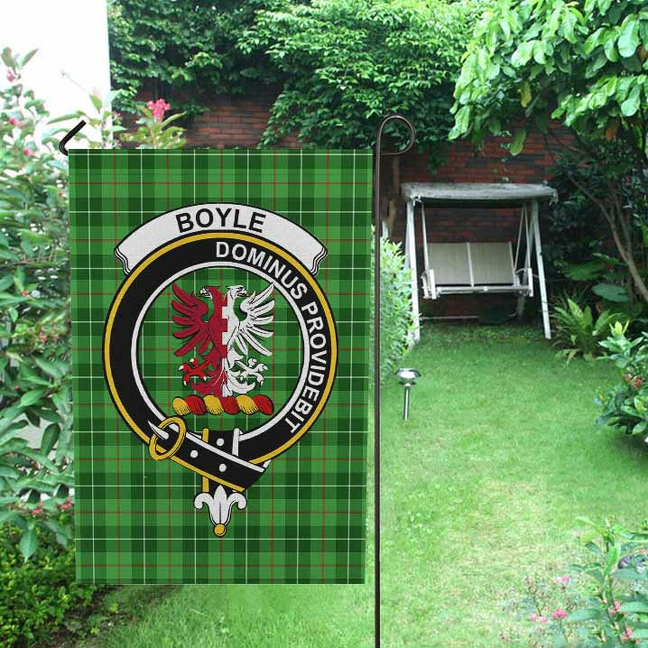 Boyle Tartan Classic Crest Garden Flag