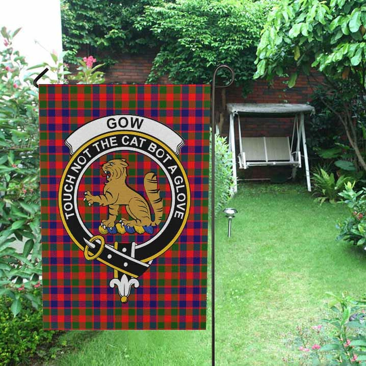 Gow (or McGouan) Tartan Classic Crest Garden Flag