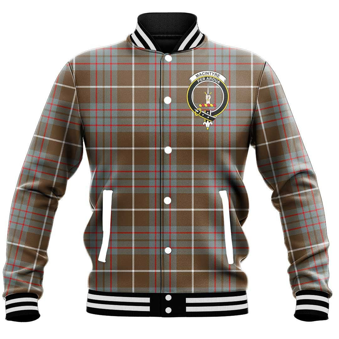 MacIntyre Hunting Weathered Tartan Crest Baseball Jacket