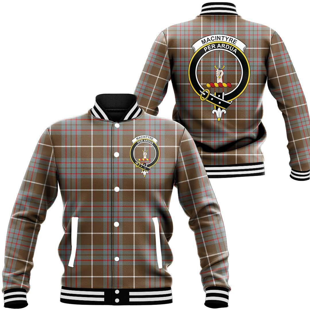 MacIntyre Hunting Weathered Tartan Crest Baseball Jacket