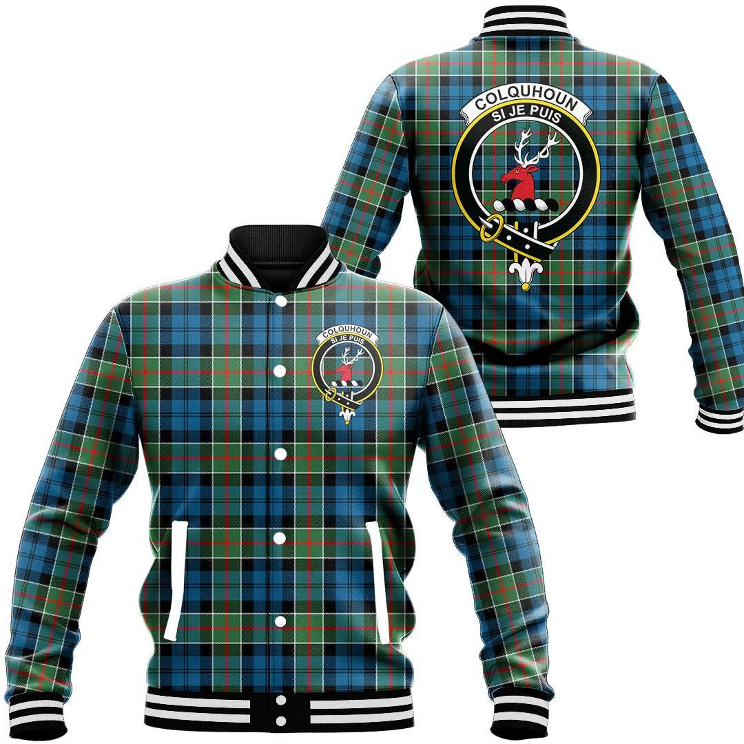 Colquhoun Ancient Tartan Crest Baseball Jacket