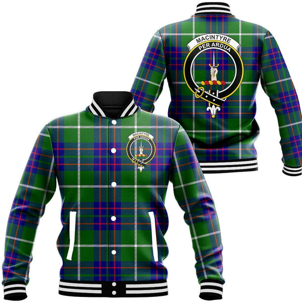 MacIntyre Hunting Modern Tartan Crest Baseball Jacket