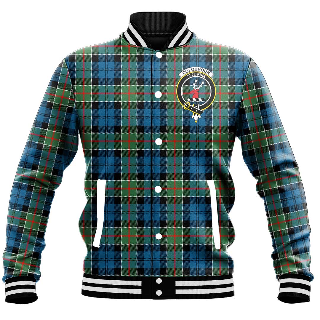 Colquhoun Ancient Tartan Crest Baseball Jacket