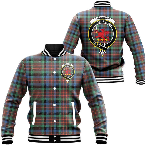 MacDuff Hunting Ancient Tartan Crest Baseball Jacket