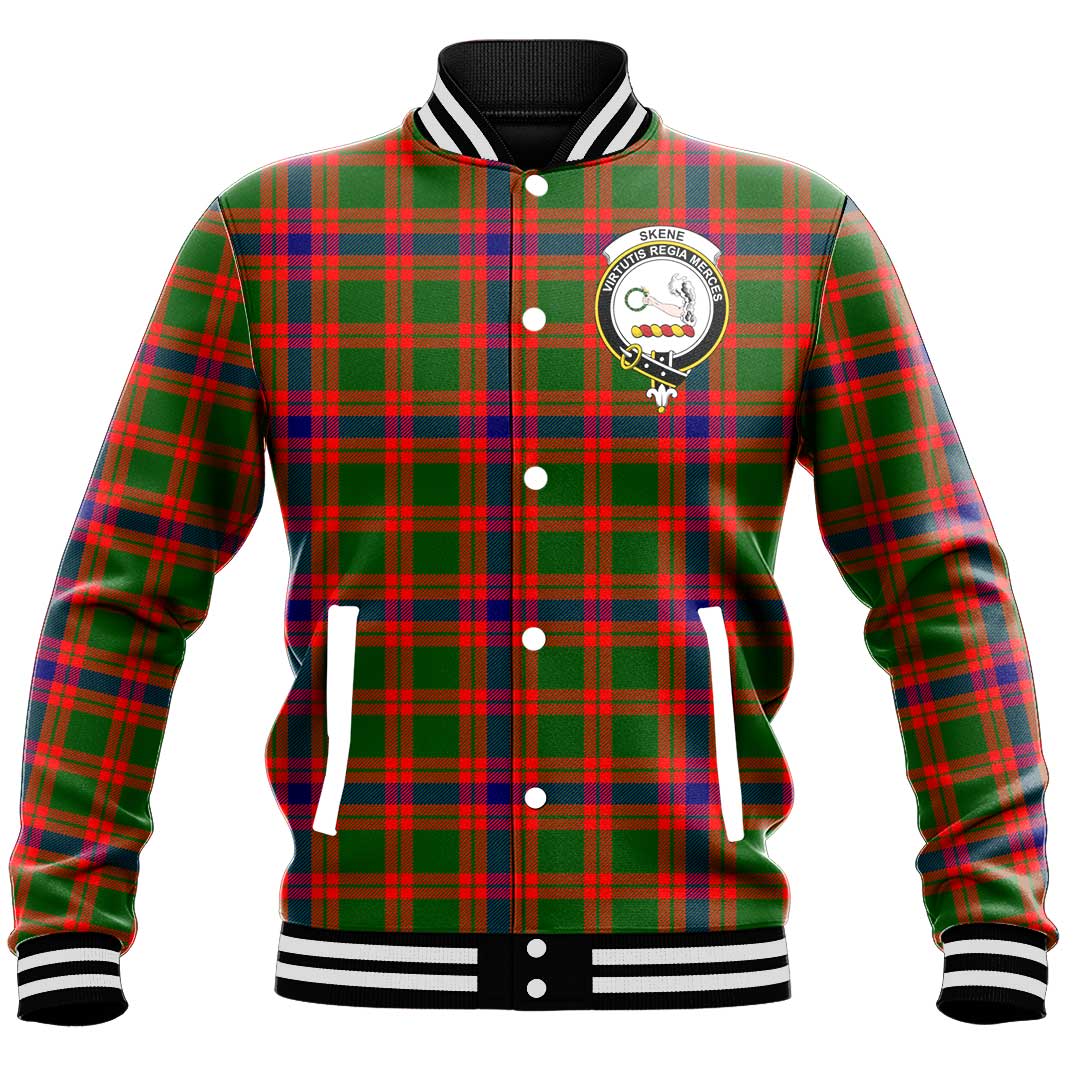 Skene Modern Tartan Crest Baseball Jacket