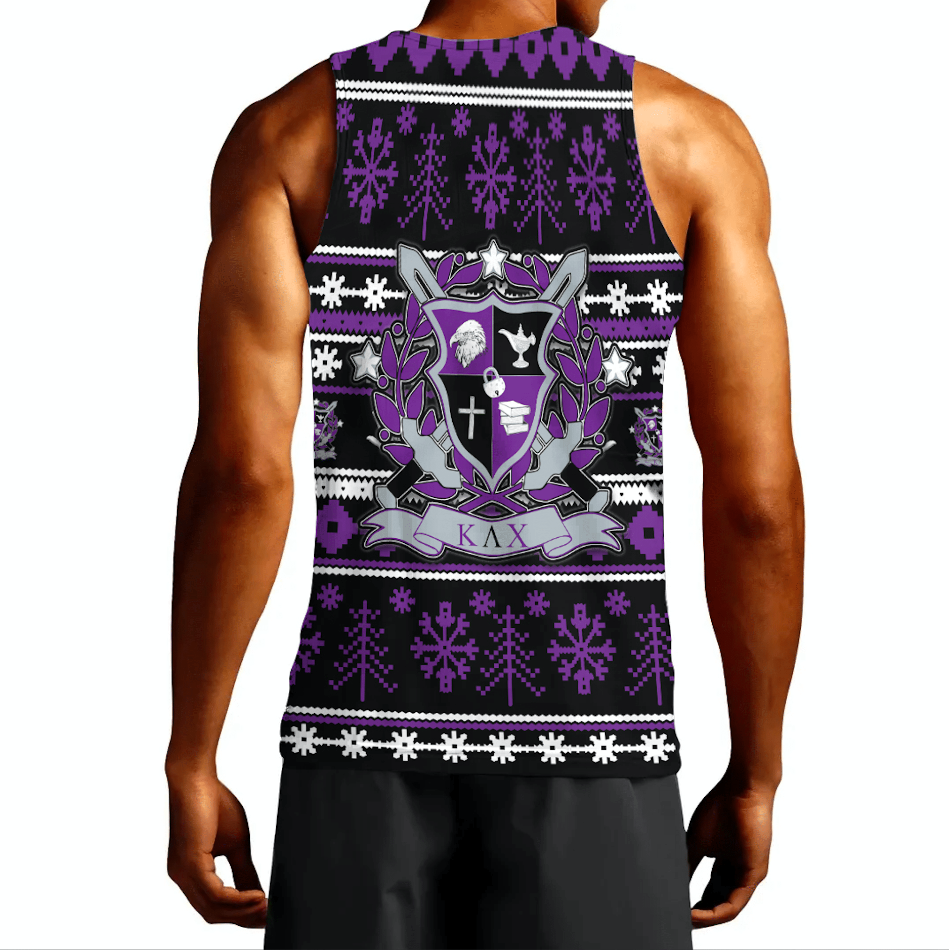 Tank Top - Kappa Lambda Chi Letter Christmas Tank Top