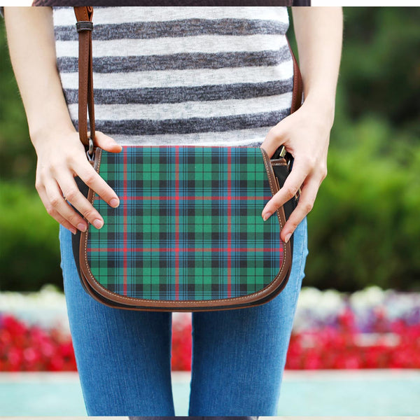 Urquhart Broad Red Ancient Tartan Plaid Saddle Bag