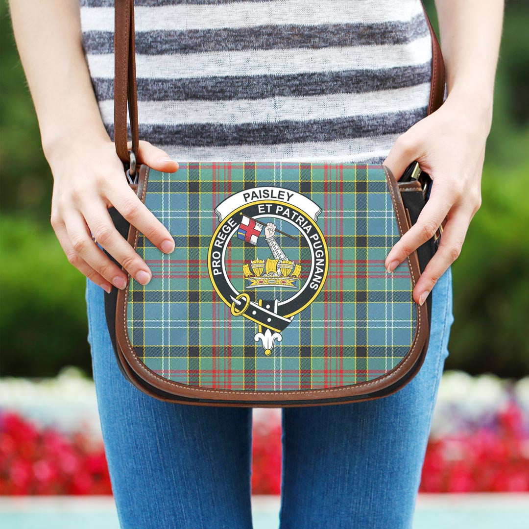 Paisley District Tartan Crest Saddle Bag