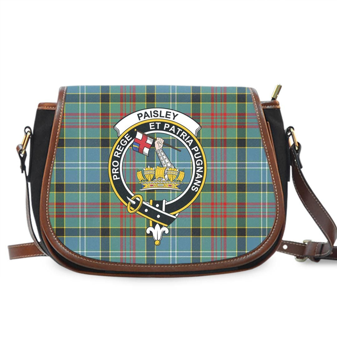 Paisley District Tartan Crest Saddle Bag