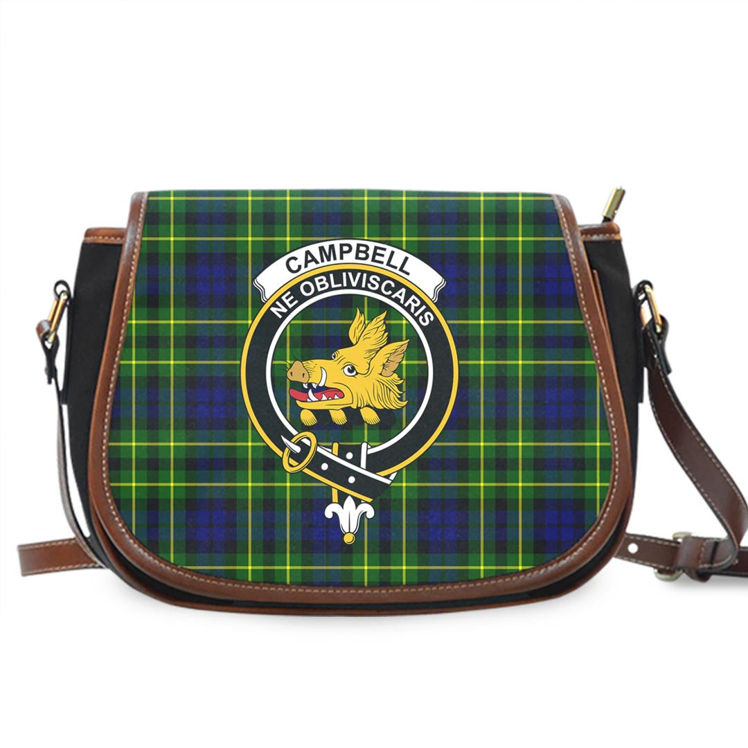 Campbell of Breadalbane Modern Tartan Crest Saddle Bag