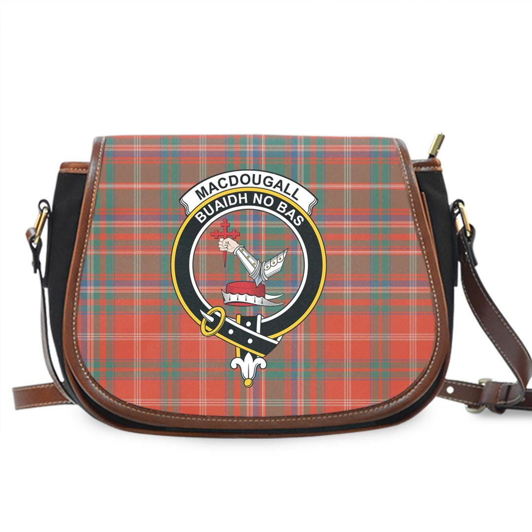 MacDougall Ancient Tartan Crest Saddle Bag