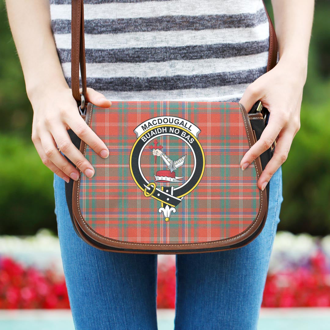 MacDougall Ancient Tartan Crest Saddle Bag