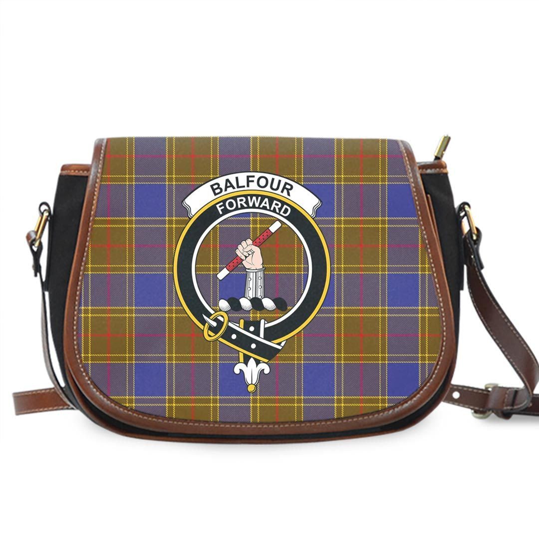 Balfour Modern Tartan Crest Saddle Bag