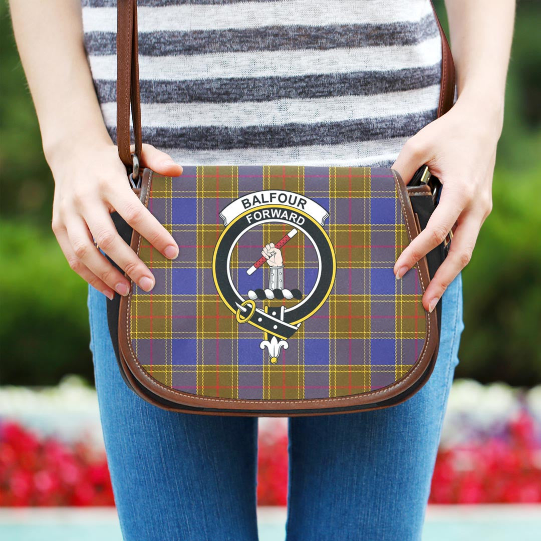 Balfour Modern Tartan Crest Saddle Bag