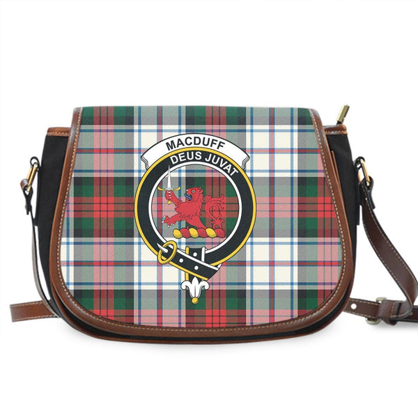 MacDuff Dress Modern Tartan Crest Saddle Bag