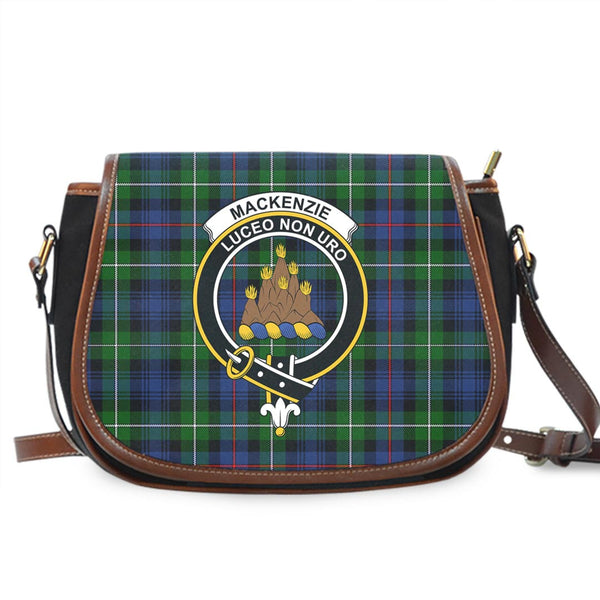 MacKenzie Modern Tartan Crest Saddle Bag