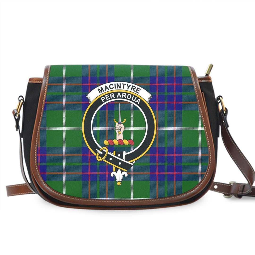 MacIntyre Hunting Modern Tartan Crest Saddle Bag