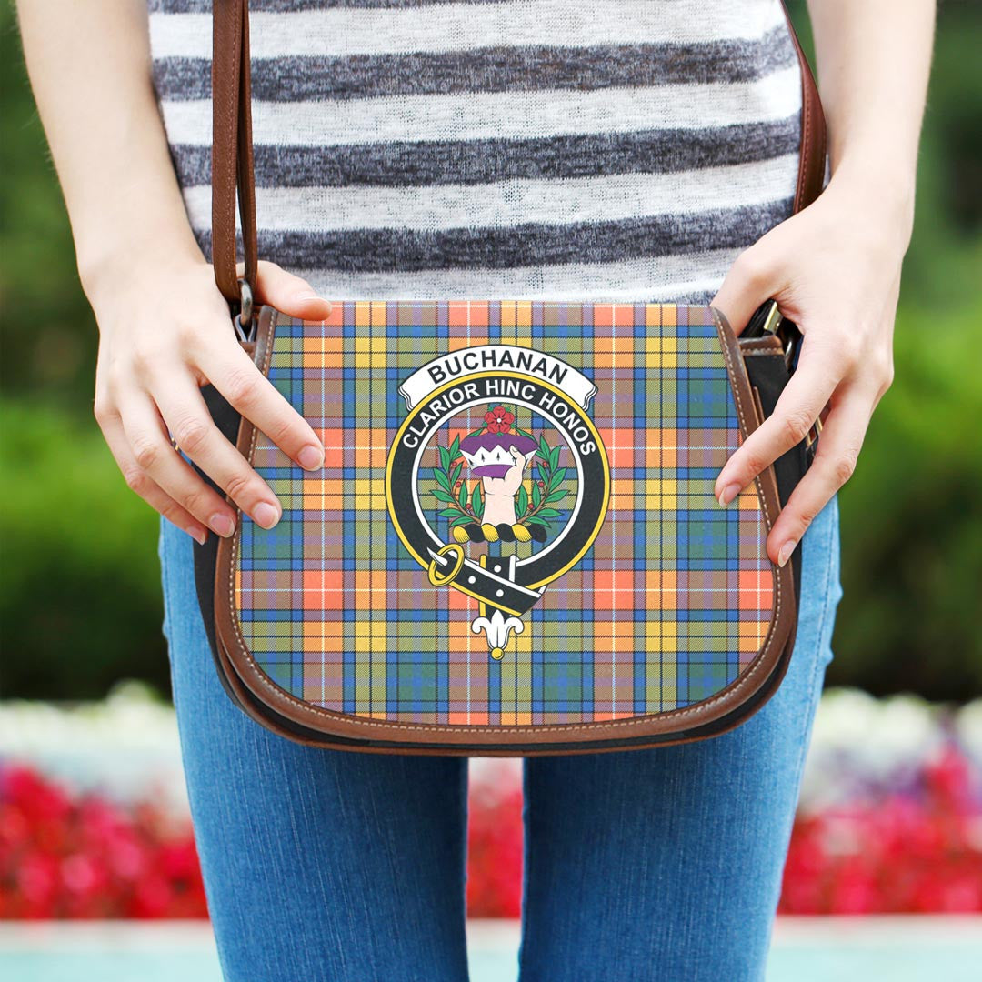 Buchanan Ancient Tartan Crest Saddle Bag