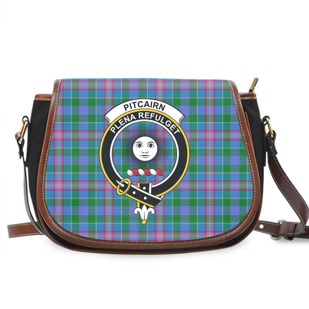 Pitcairn Hunting Tartan Crest Saddle Bag