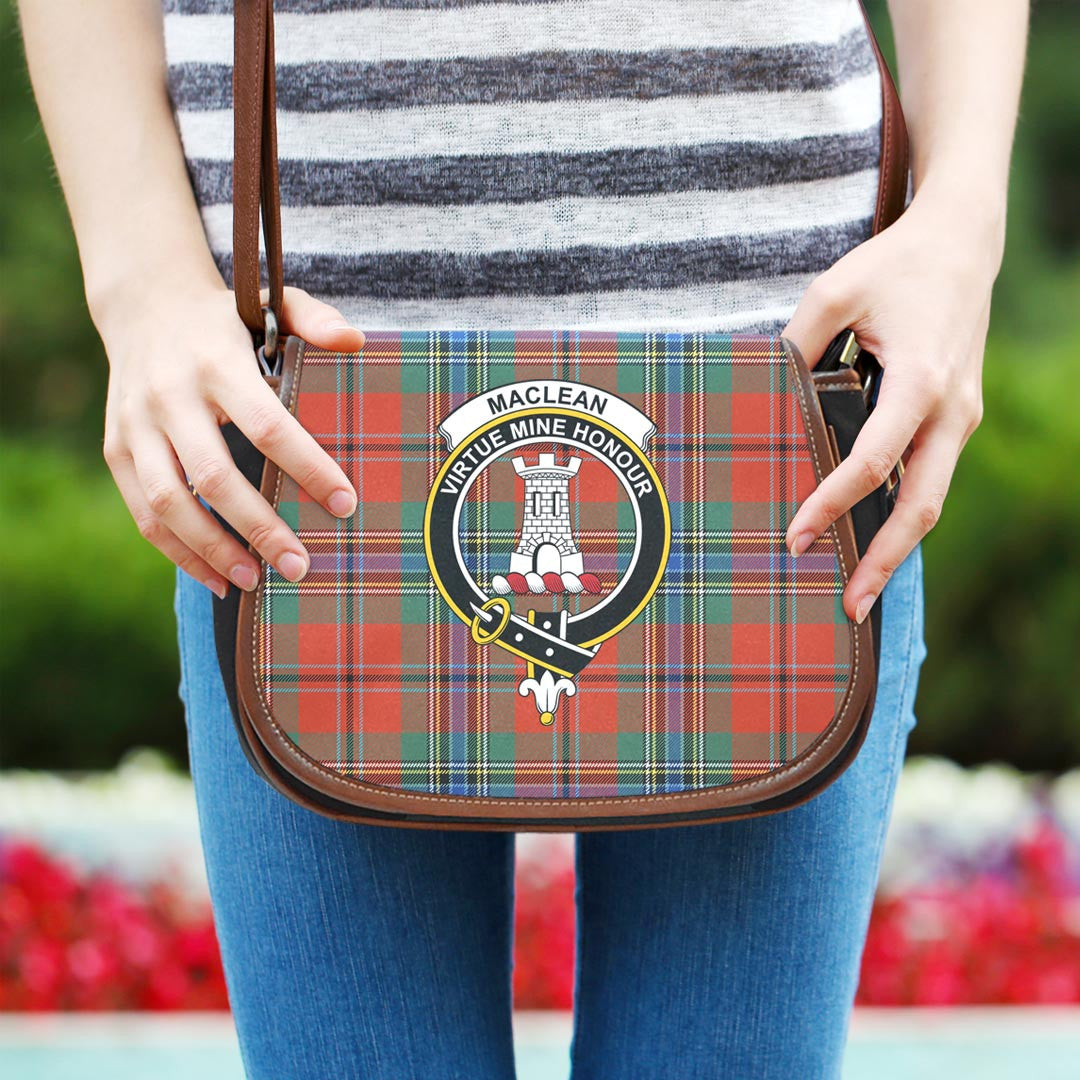 MacLean of Duart Ancient Tartan Crest Saddle Bag