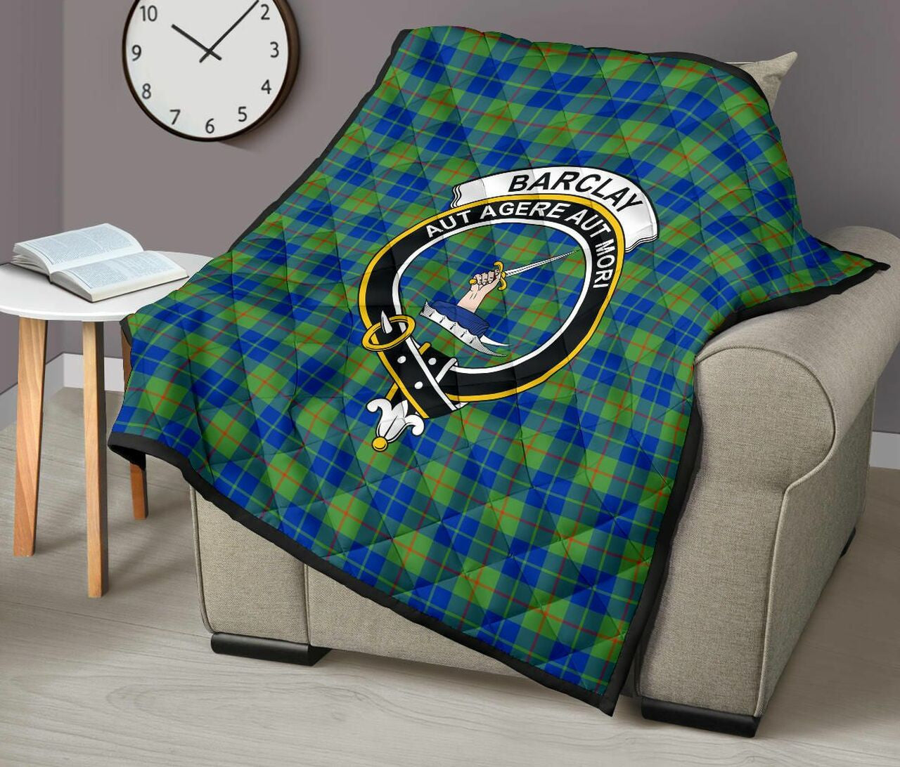 Barclay Hunting Ancient Tartan Classic Crest Premium Quilt