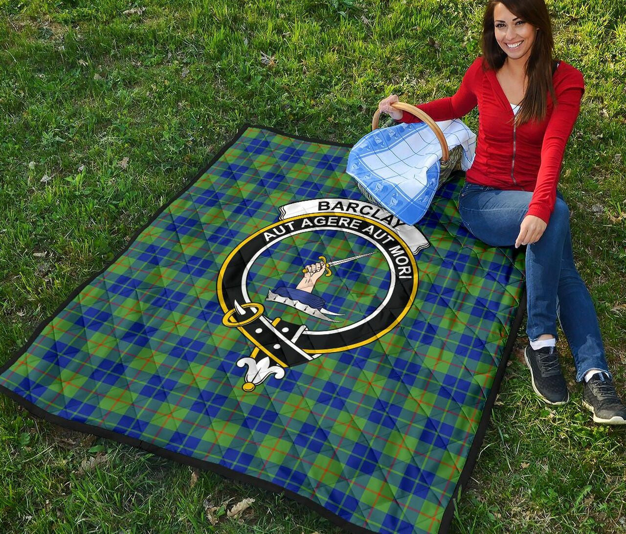 Barclay Hunting Ancient Tartan Classic Crest Premium Quilt