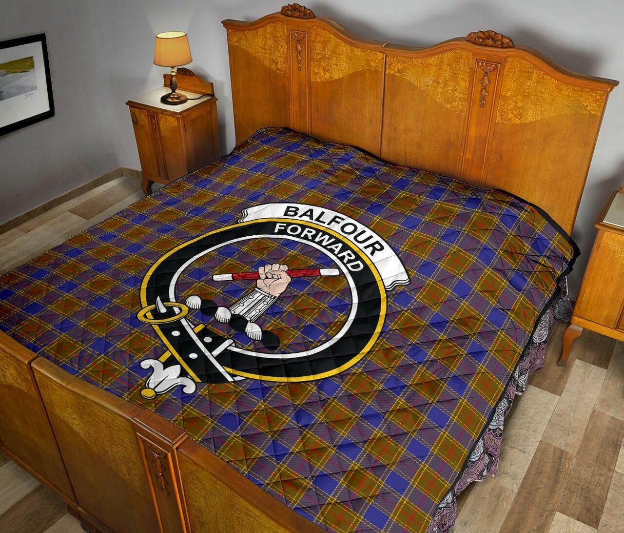 Balfour Modern Tartan Classic Crest Premium Quilt