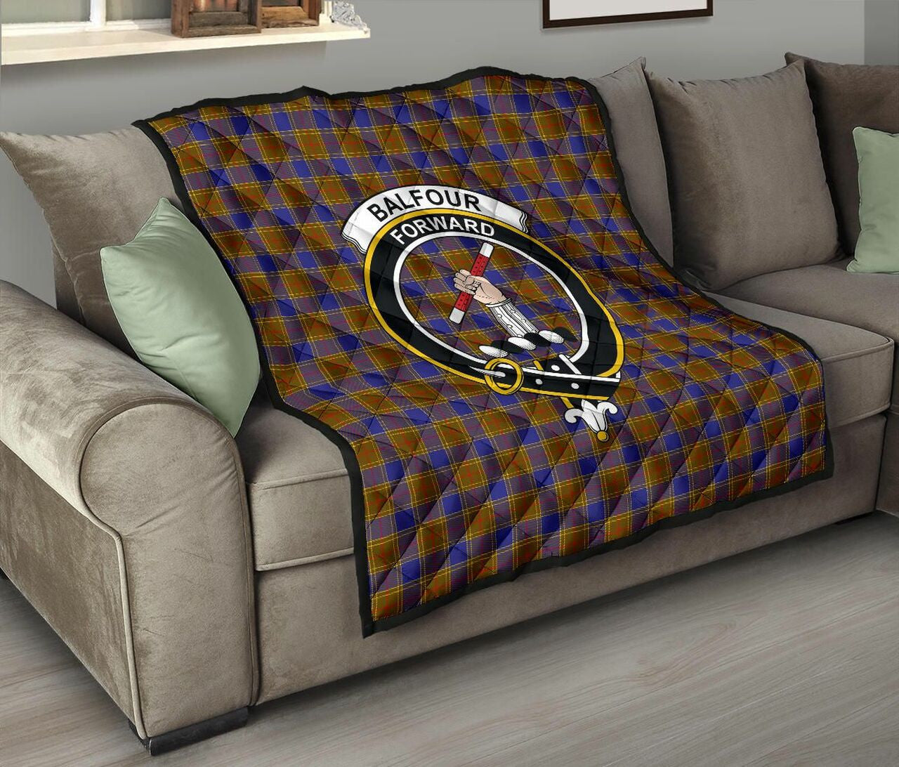 Balfour Modern Tartan Classic Crest Premium Quilt