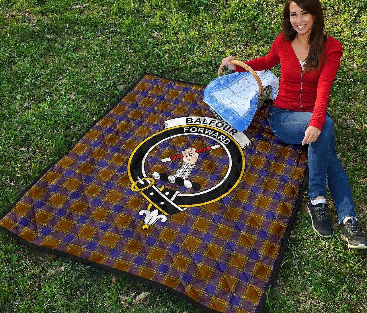 Balfour Modern Tartan Classic Crest Premium Quilt