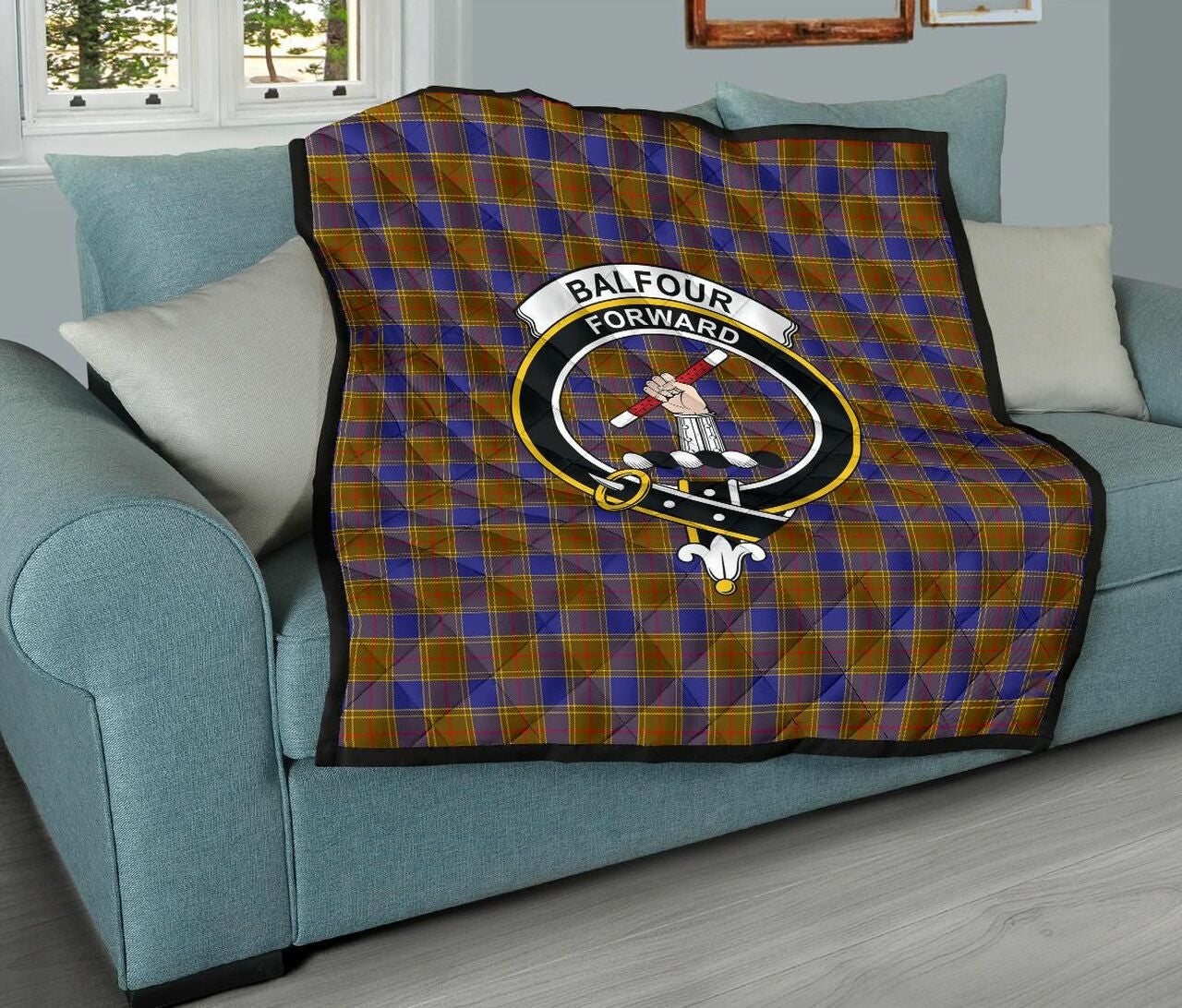 Balfour Modern Tartan Classic Crest Premium Quilt