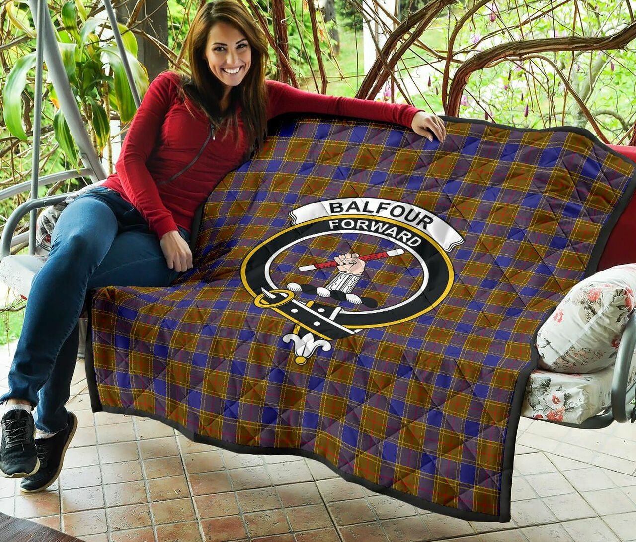 Balfour Modern Tartan Classic Crest Premium Quilt