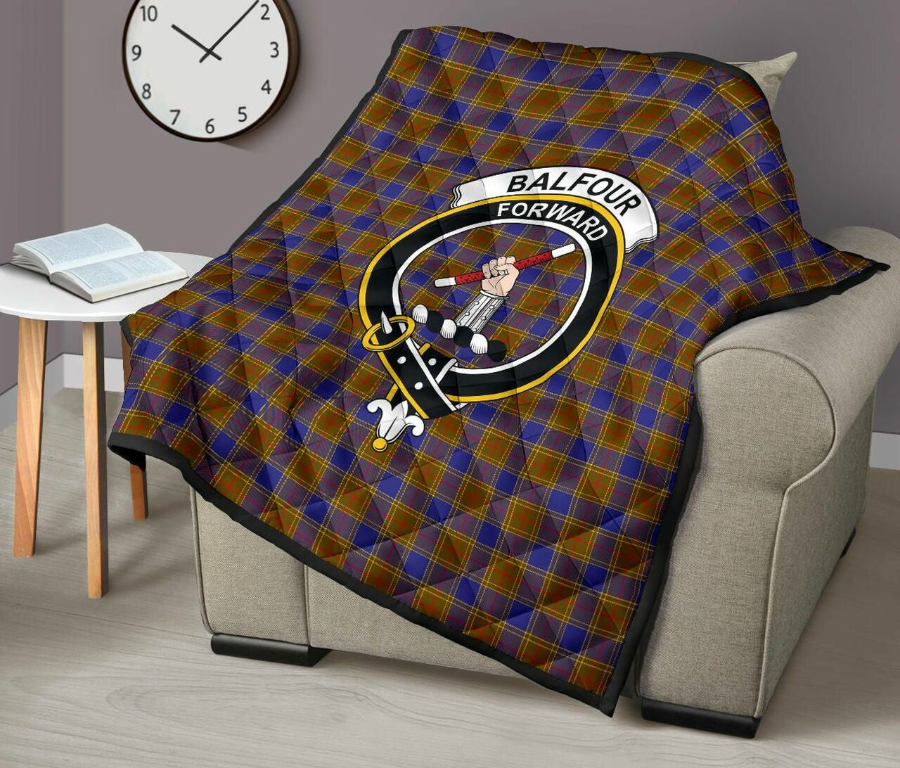 Balfour Modern Tartan Classic Crest Premium Quilt