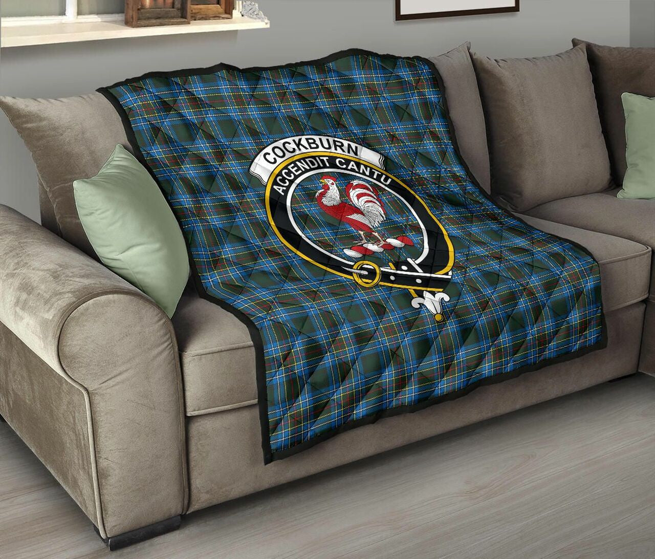 Cockburn Modern Tartan Classic Crest Premium Quilt