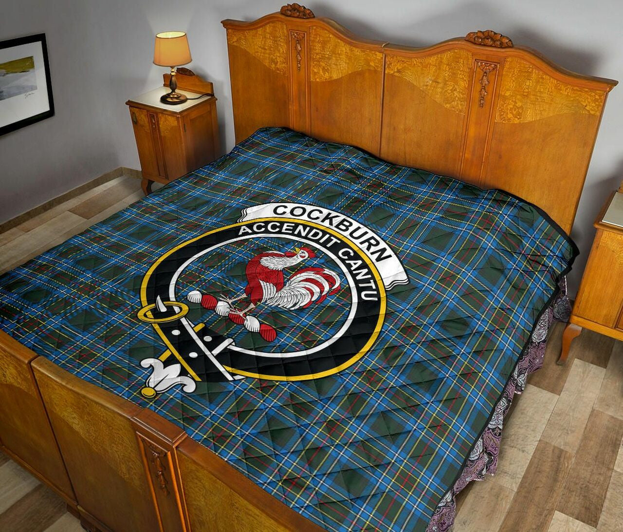 Cockburn Modern Tartan Classic Crest Premium Quilt